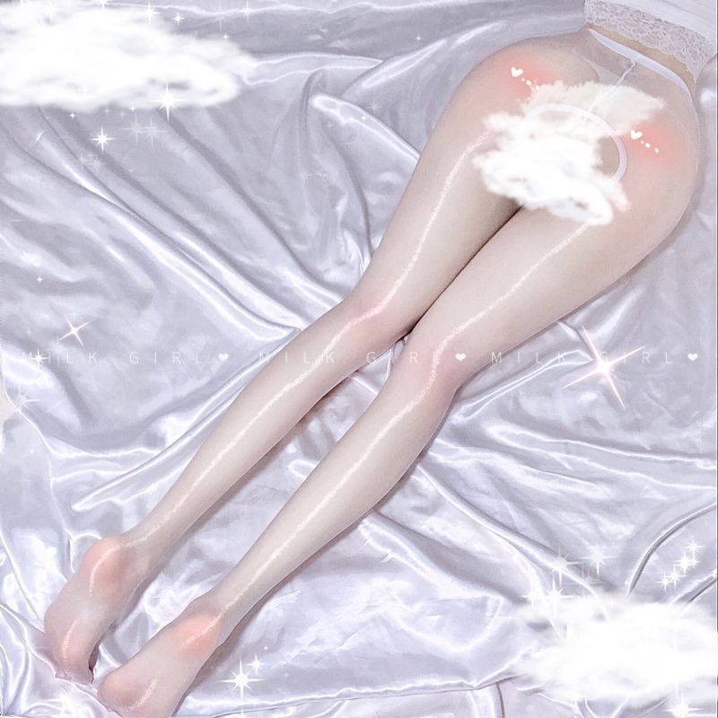 Summer black sexy legs white glossy stockings women's glossy beaded smooth pants emotional opening lure black silk free