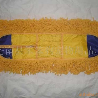 供应黄红橙等颜色纱拖把配头尘推罩子平板拖布外贸出口口袋式