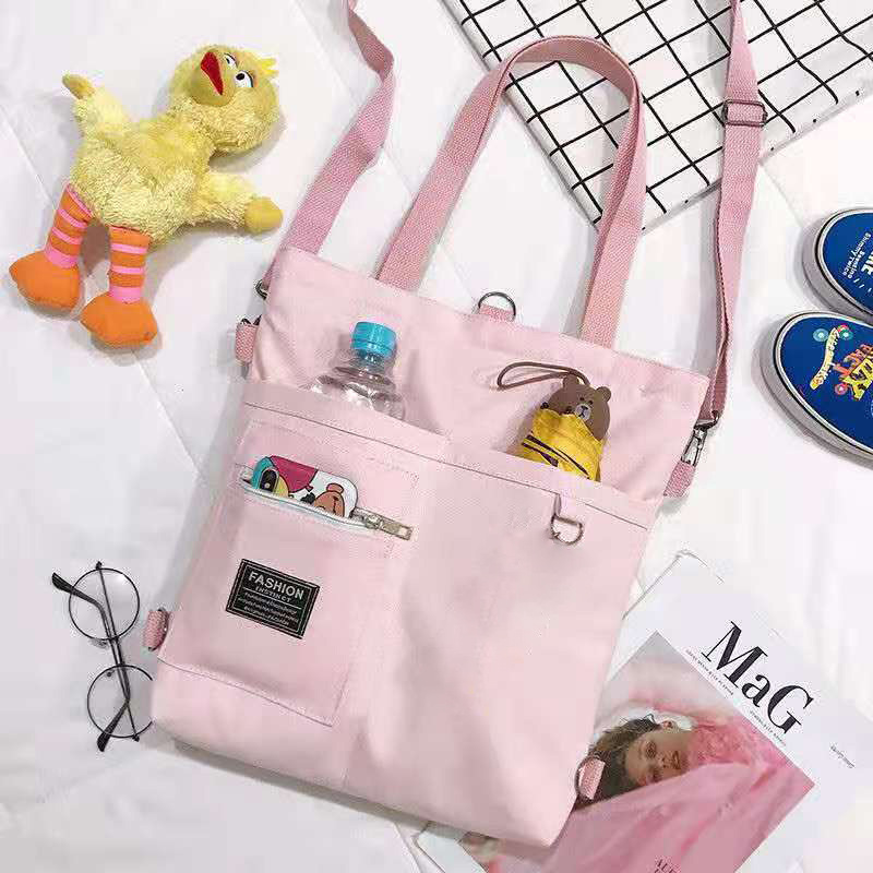 더블 포켓 펜던트 핑크 [대형 34*38cm]