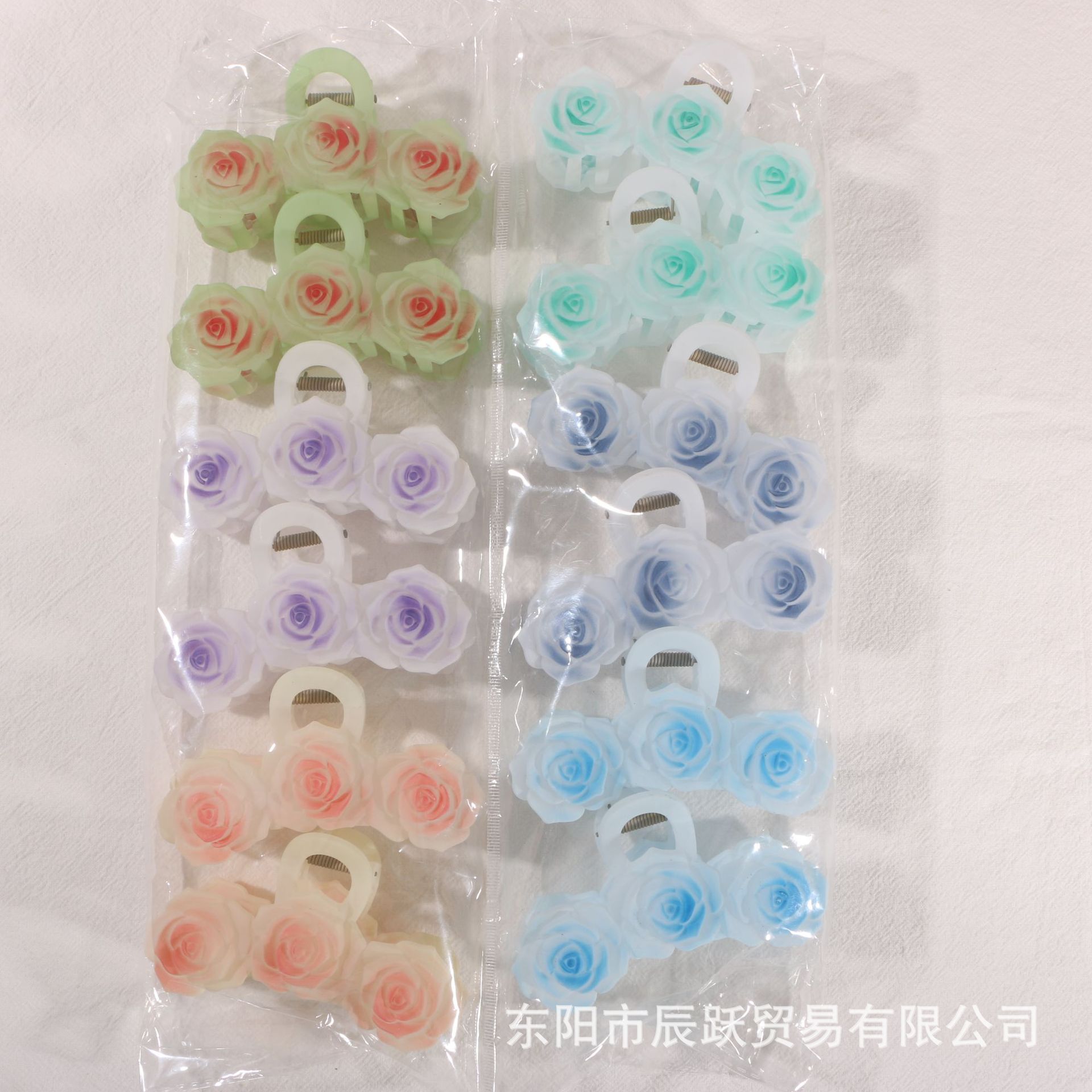 Nuevo color frangipani acrílico pinza para el cabello flor pinza de agarre de alta calidad elegante accesorio para el cabello de mujer pinza de tiburón de agarre lateral