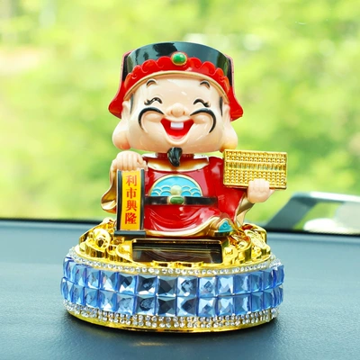 Creative Head Shaking God of Wealth: Car ornaments