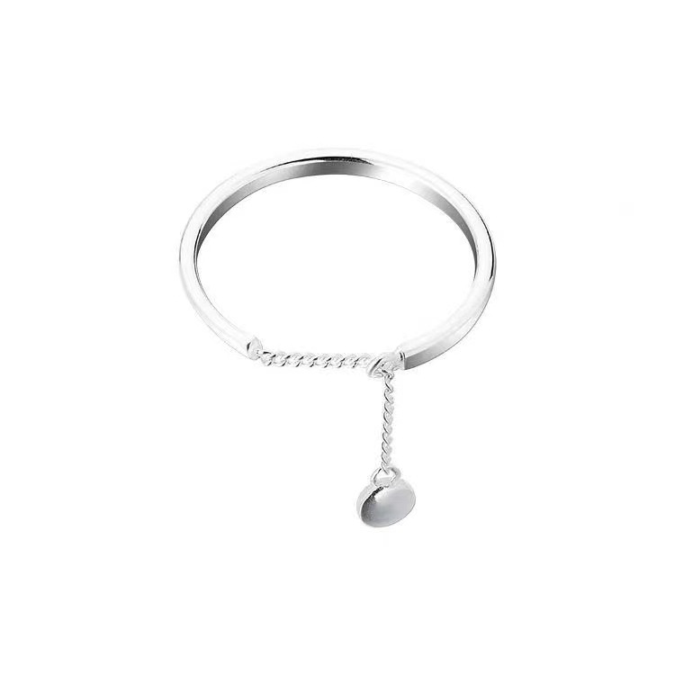 Cadena Beanie anillo femenino ins nicho diseño moda personalidad anillo simple abierto Ajustable anillo liso