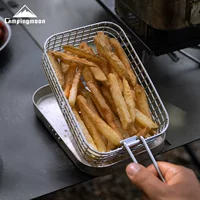 Kerman S-1218 открытый кемпинг складной 304 масло из нержавеющей стали жареный картофель фри сетка для пикника ланч-бокс жареная сетка жареная корзина