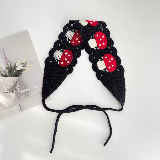 Crochet Hollow Handmade Hair Band Pastoral Style Flower Crochet Knitted French Sweet All-match Hair Band Woven Wholesale