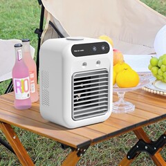 クロスボーダー夏デスクトップ空気クーラー家庭用小型空調ファン USB スプレー加湿ポータブルファン工場直販
