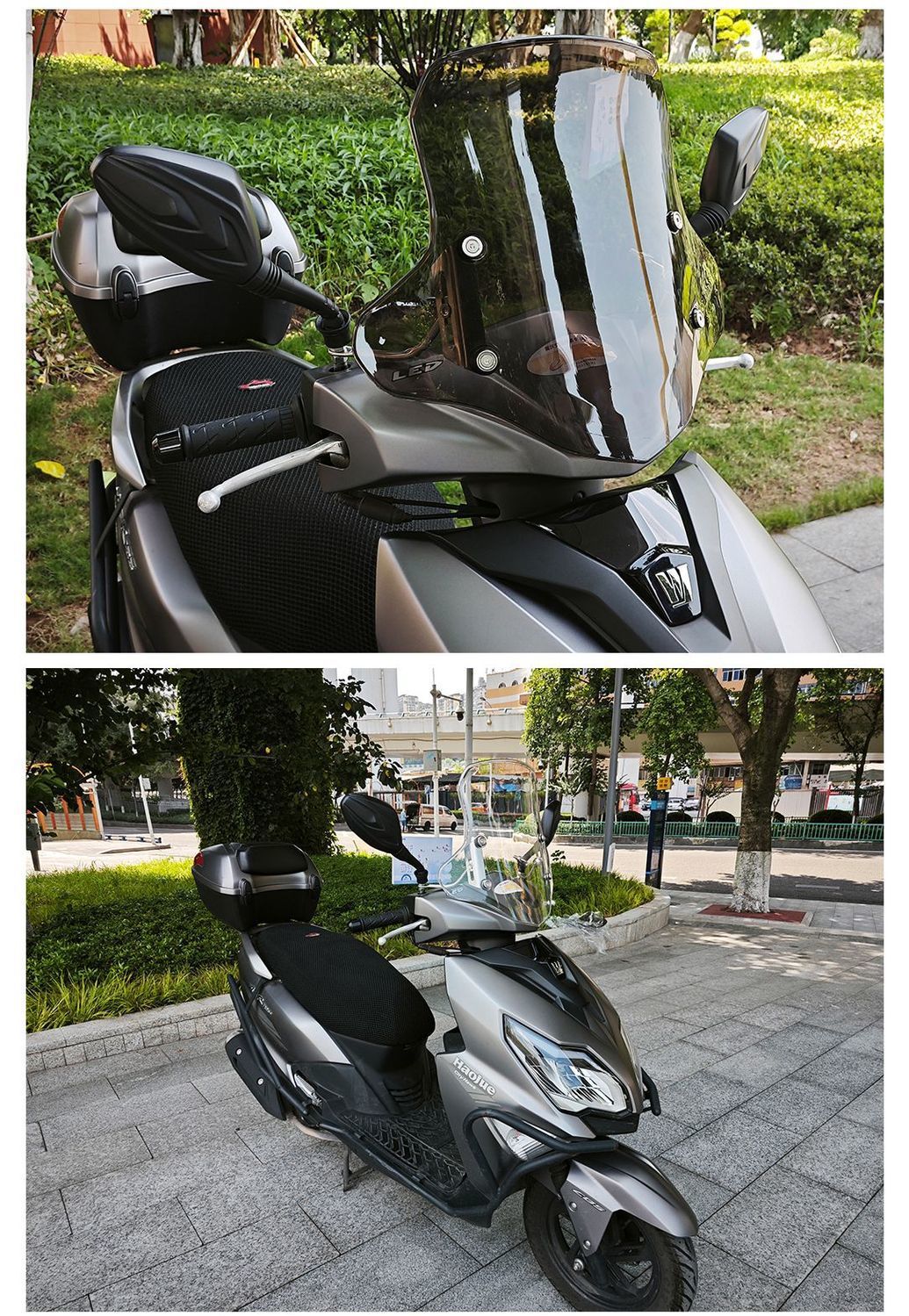 Suitable for New Dazhou Honda Split Blade/Split Road RX125 motorcycle, PC front windshield glass for modification