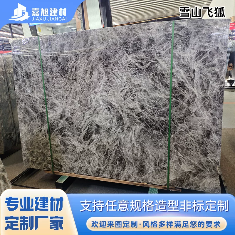 Каменная столешница с белым мрамором Snow Mountain Flying Fox Natural Marble, индивидуальная кухонная столешница, раковина, белая ступеньская плитка