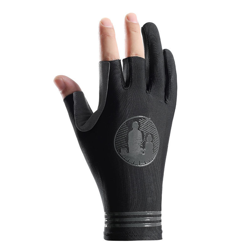 Guantes de pesca para hombres de verano al aire libre de pesca de hielo transpirable movimiento de dedos expuestos protector solar antideslizante elástico luya guantes de tres dedos