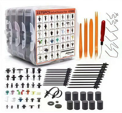 2275Pcs Universal Automotive Box Set of Clips for Fenders, Door Panels, Fasteners, and Expansion Screws (Digər kuzov və aksesuarlar) - 2275pcs1450825pcs
