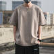Pure Cotton heavy 300g half sleeve T-shirt men's solid color top clothes high weight inner base loose short sleeve t-shirt