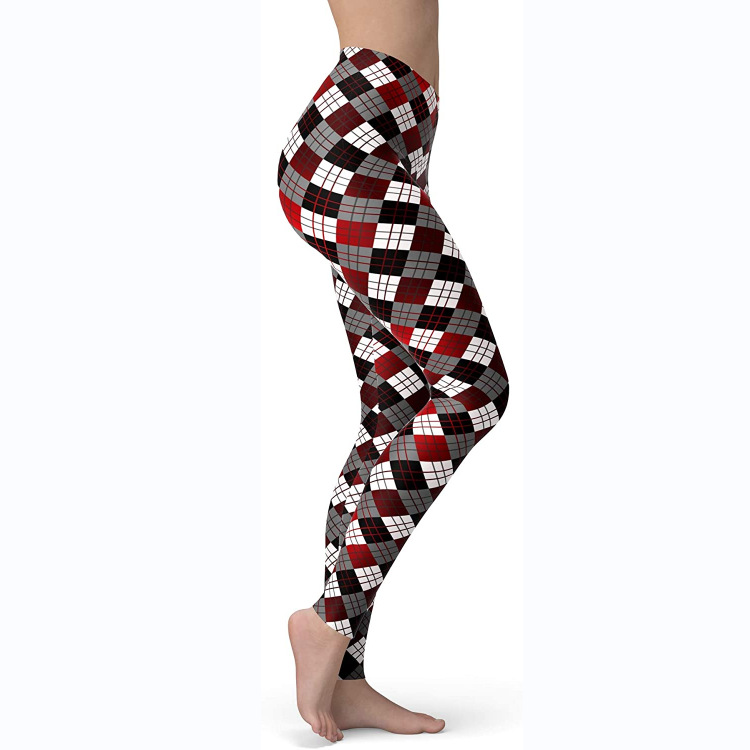 Abbigliamento da donna multicolore stampato slim fit fianchi sollevamento snellente grandi dimensioni corsa yoga fitness leggings_voghion.com