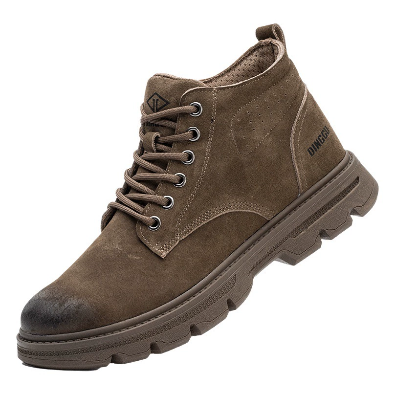 Трансграничная высокая-помочь охране труда обувь Фабрика оптовая Мужская анти-разбивать анти-прокол сайт работы стали Баотоу старая защита стальная плита