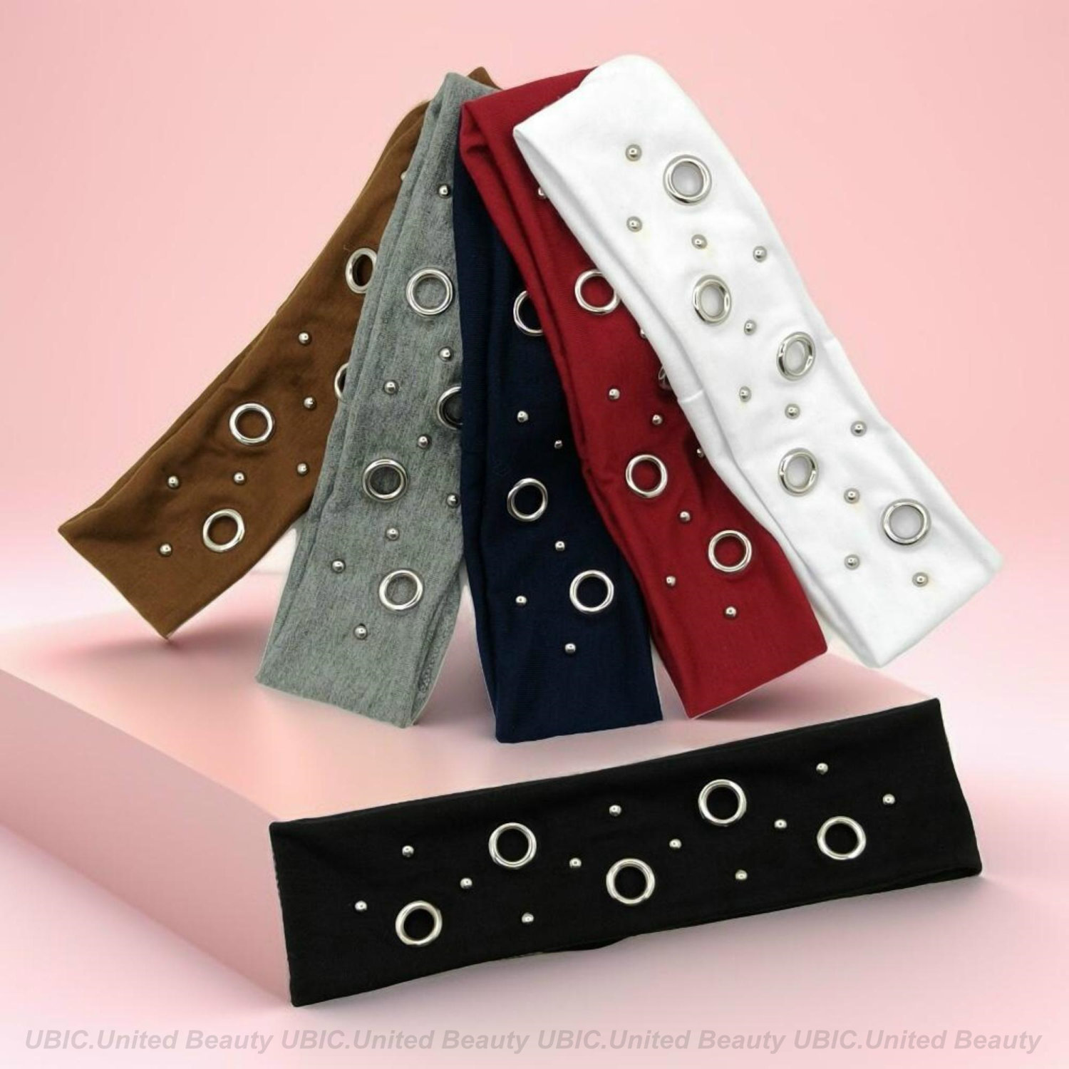 HW250803-44x6cm朋克风5气眼11钉扣头带-20