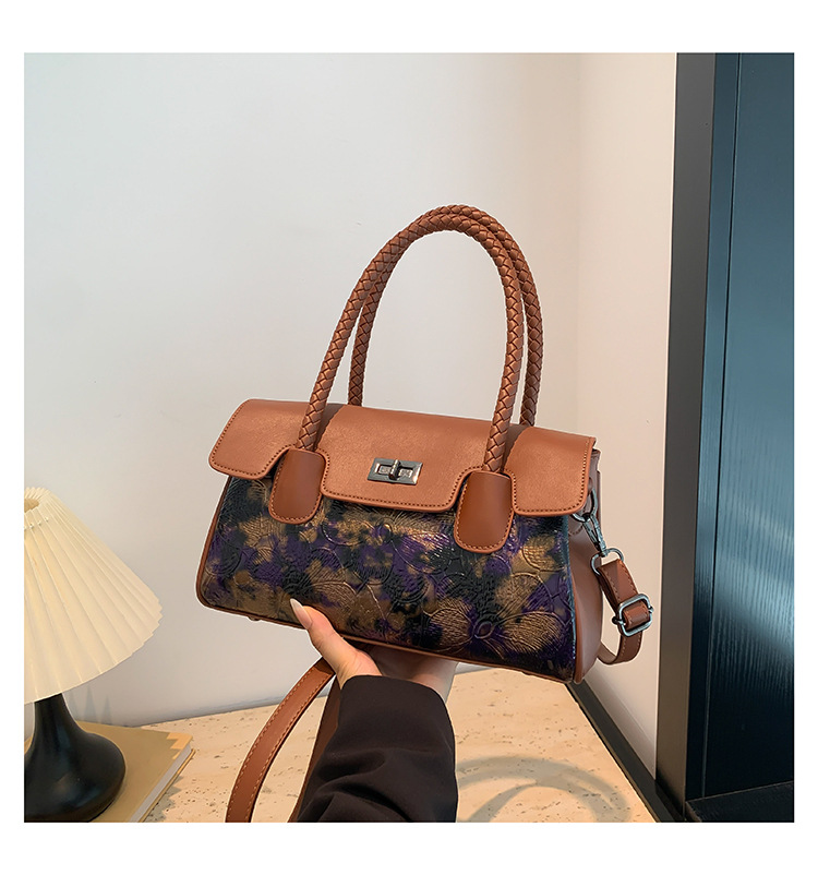 Women's Retro Handbag Chinese Style Shoulder Bag For Mature Women_voghion.com