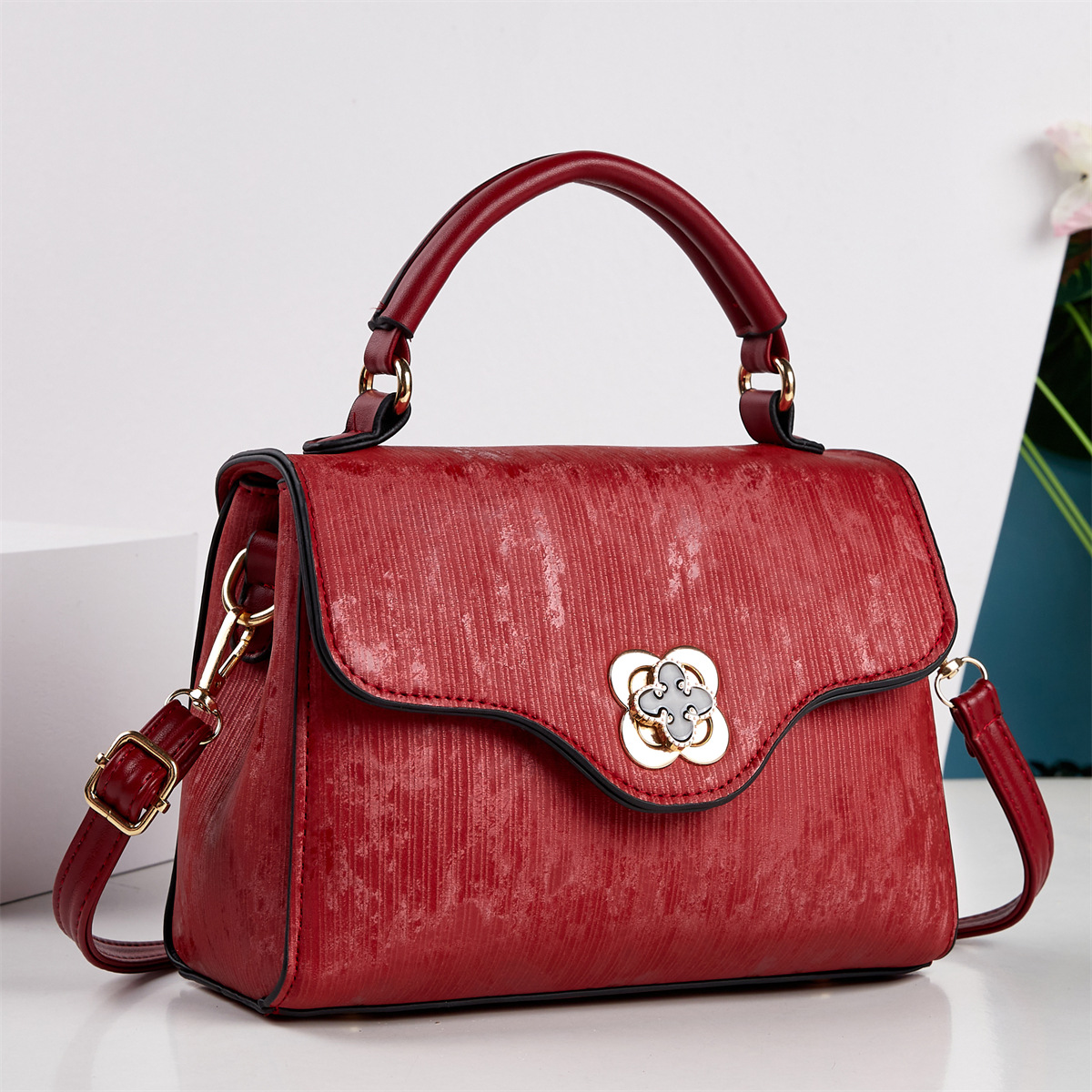 2026 nuevo color sólido bolsos retro bolsos de hombro de moda de viaje ocio versátil bolsas transfronterizas