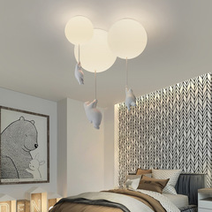 Cartoon Children's Room Flush Mount Ceiling Lamp Corridor Entrance Flush Mount Ceiling Lamp Cartoon Creative Bear Warm and Cozy Boy and Girl Bedroom Lighting