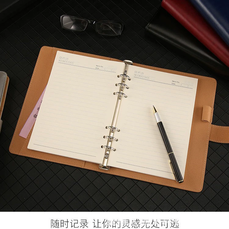 Notebook PU Cover (Planner) — A5/B5/A4, tear-off & loose-leaf options, gift-box sets