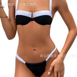 速浪新款性感露背比基尼女款游泳衣现货bikini带钢托带胸垫女泳装