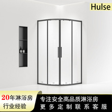 非标定制扇形两固两活扇 形移门简易隔断淋浴房卫生间干湿分离