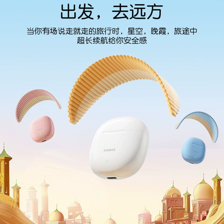 ENC шумоподавление, HIFI звук, долгий срок службы, Bluetooth 5.4 беспроводные, совместимы с Android и iOS, 2024
