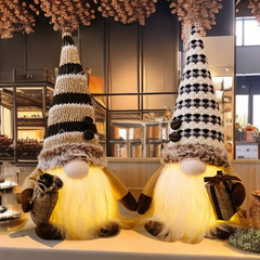 Coffee-Glowing Knitted Hat Plush 2024 Faceless Doll with a Mustache Forest Elder Rudolph Wholesale