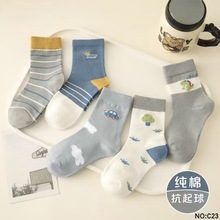 25秋冬款儿童中筒棉袜卡通图案宝宝袜舒适柔暖亲肤男童女童中腰袜