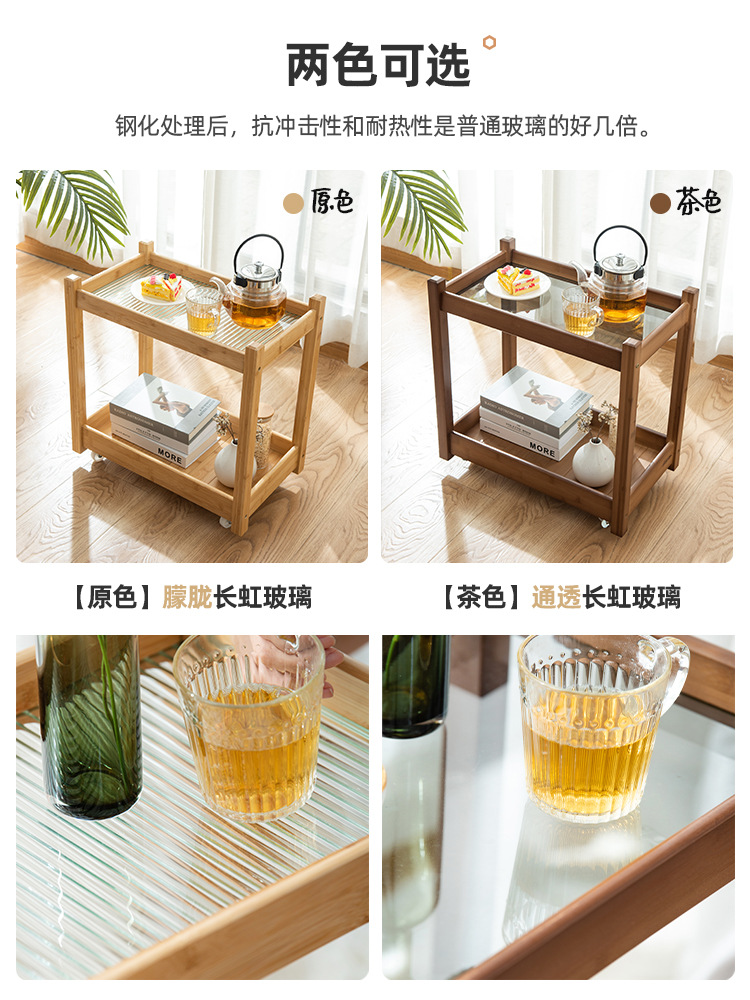 Sala de estar sofá mesa auxiliar vidrio móvil pequeña mesa de café dormitorio mesita de noche moderna simple Internet Celebrity Corner Table Nuevo