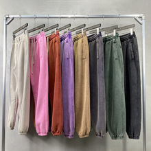 元森旺欧美潮牌新品复古360g街头做旧卫裤美式痞帅束脚男女休闲裤