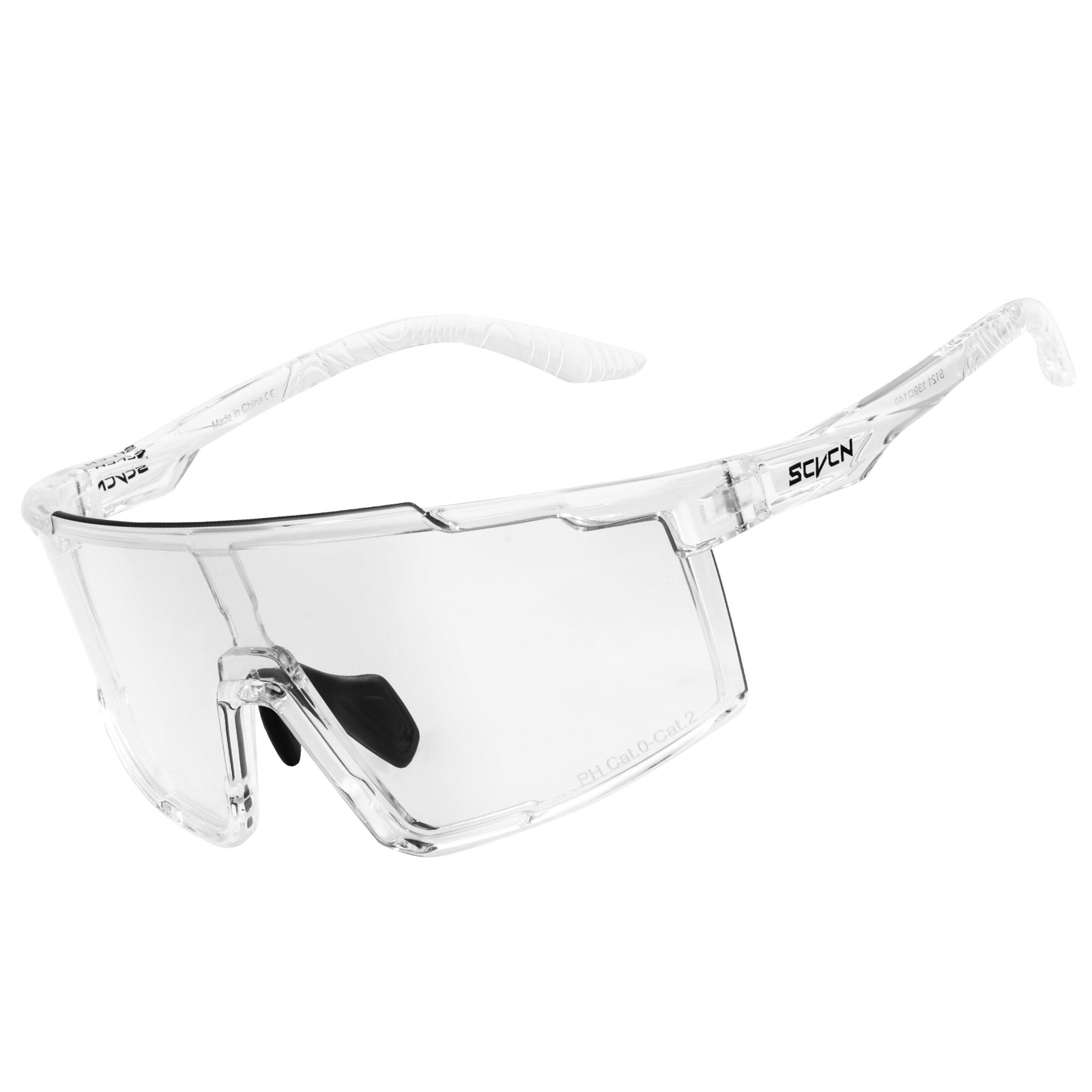 Gafas de Ciclismo Deportivo de PC, Cortavientos con Puente Nasal Ajustable, para Ciclismo de Carretera y Montañismo