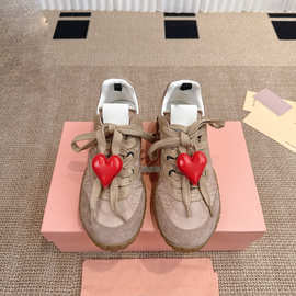 缪家高端2025春季新款 真皮阿甘鞋休闲鞋厚底复古休闲饼干鞋潮鞋