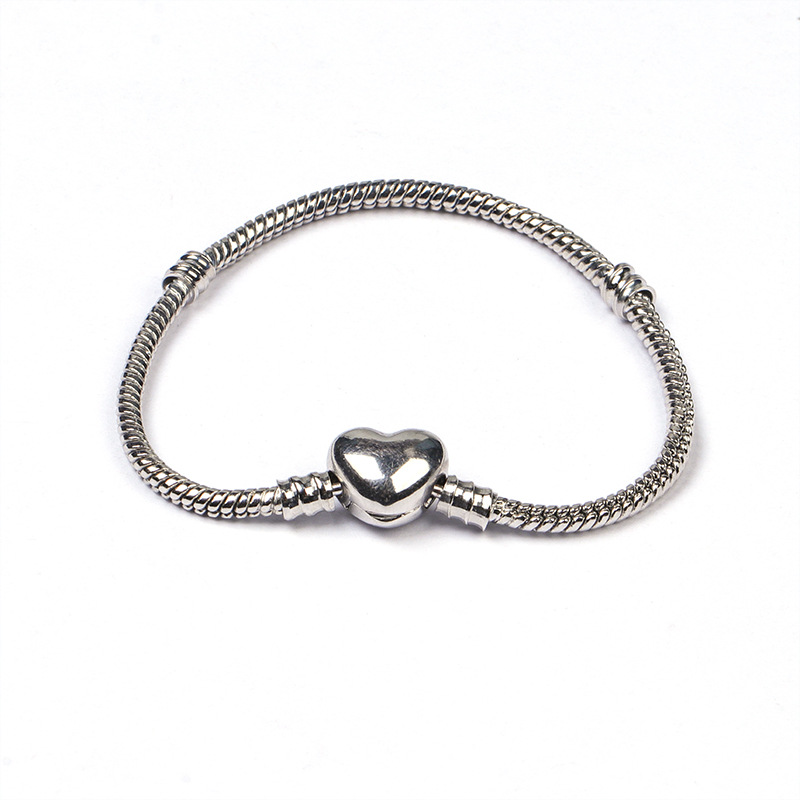 1 Piece Simple Style Heart Shape Copper Bracelets display picture 2