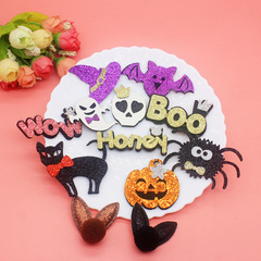 DIY手作りアクセサリーアクセサリー髪飾りアクセサリーハロウィーン黒猫幽霊かわいい漫画ヘアピンブローチ