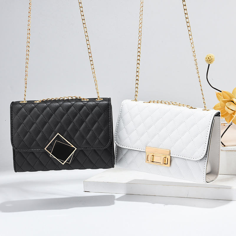 Damen 2024 Neue Lingge Kette Instagram Eine Schulter Crossbody Kleine Duftende Wind Student Vielseitige Mini Telefon Tasche_voghion.com