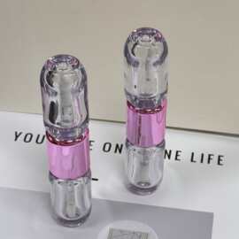 3ml*2双头唇釉管镭射科技感唇釉包材可换大小刷头可印logo源头厂