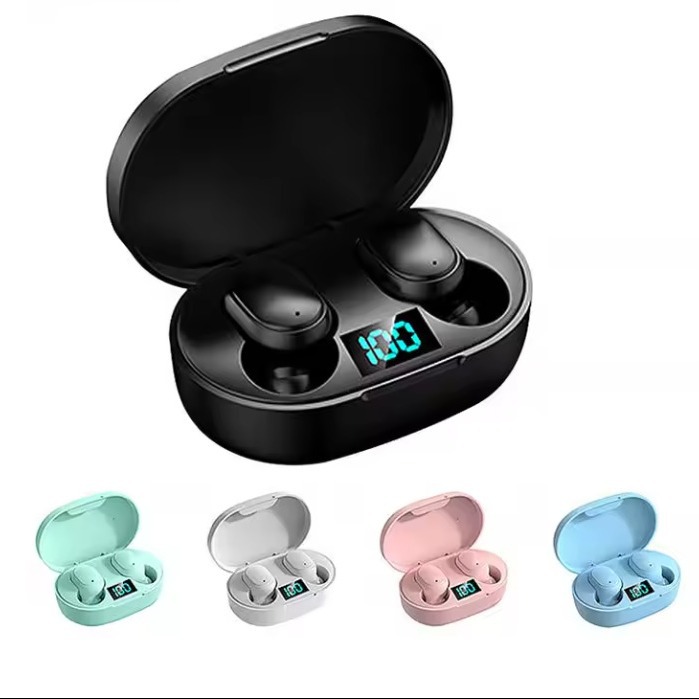 Nuevos auriculares inalámbricos transfronterizos E6S de larga duración TWS de alta calidad de sonido de deportes Bluetooth