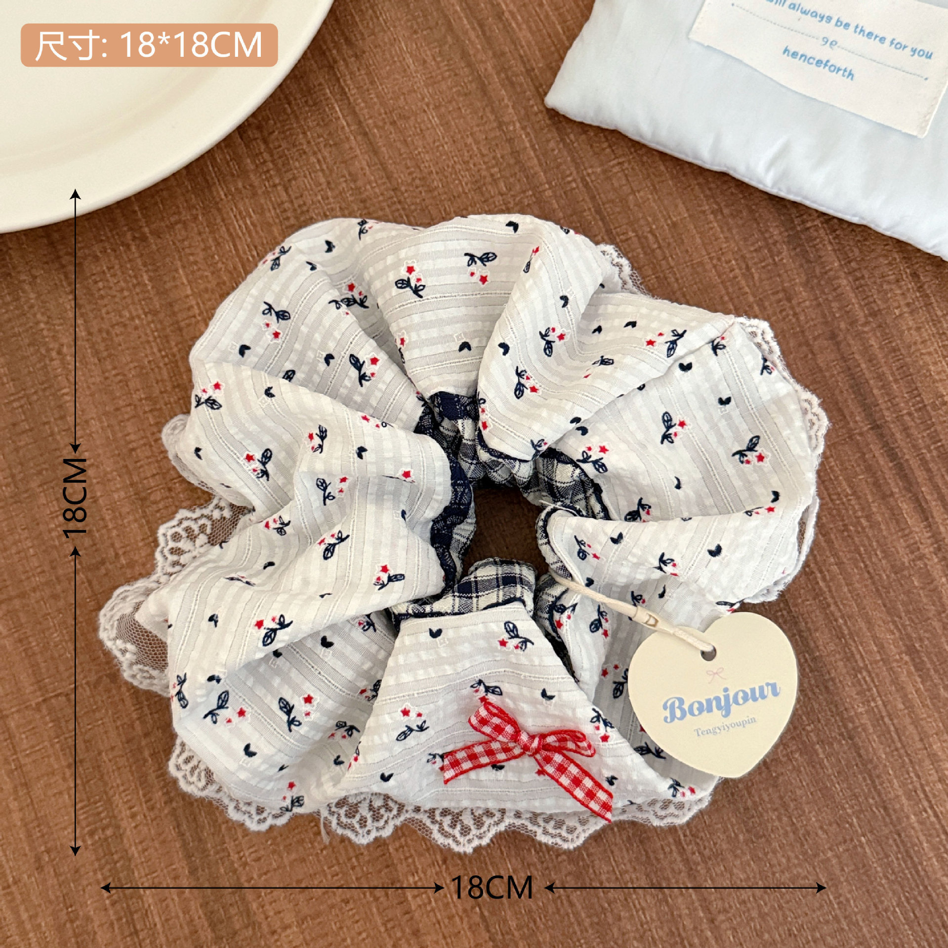 Estilo coreano de alta apariencia de encaje de intestino grueso banda de pelo accesorios para el cabello cuerda de pelo de corazón de niña de todo fósforo pequeño Qing nuevo tocado de cola de caballo de gran altura al por mayor