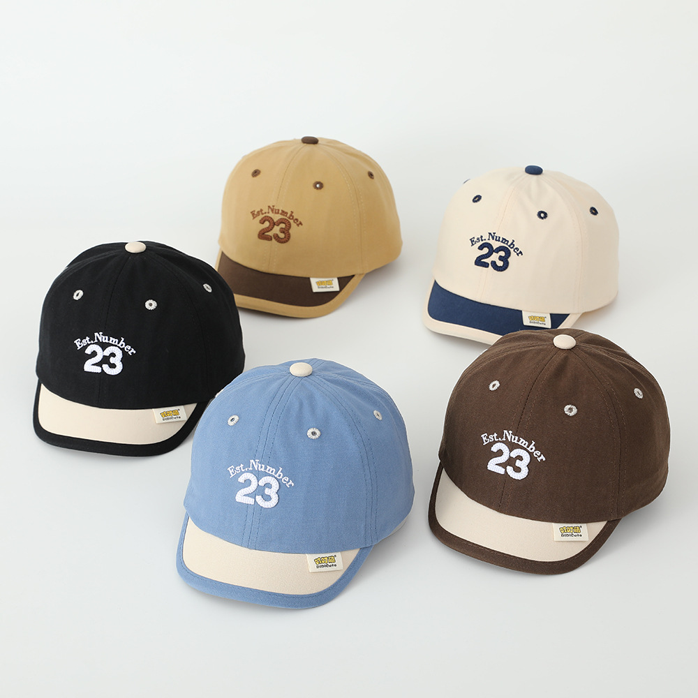 Sombreros digitales para bebés primavera y otoño sombreros para niños niñas sombreros de béisbol de colores sombreros cortos de lengüeta