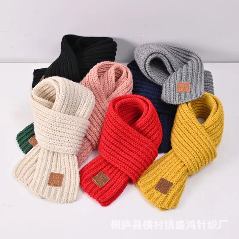 Autumn winter children scarf warm boys girls thick baby knit scarf Korean style toddler boy trendy