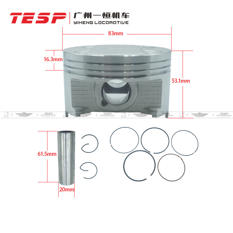 Motorcycle Suzuki Skywave 400 An400 Burgman/Skywave Piston Piston Ring Assembly 83mm