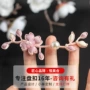 原创编织手工桃花扣子