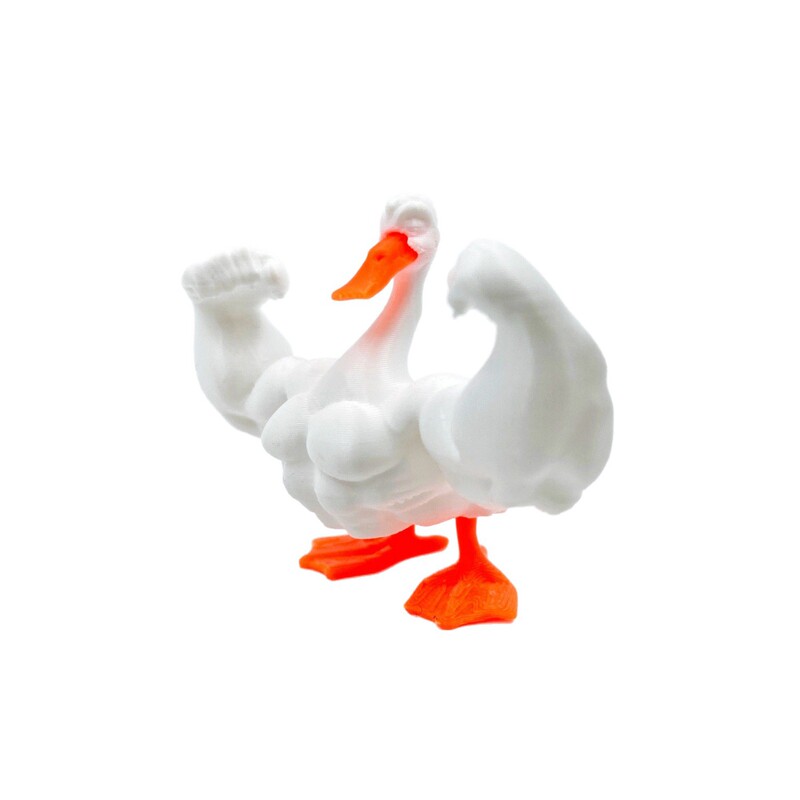 跨境新品3D打印Muscle goose打了鸡血的肌肉鹅摆件家居桌面装饰品|undefined
