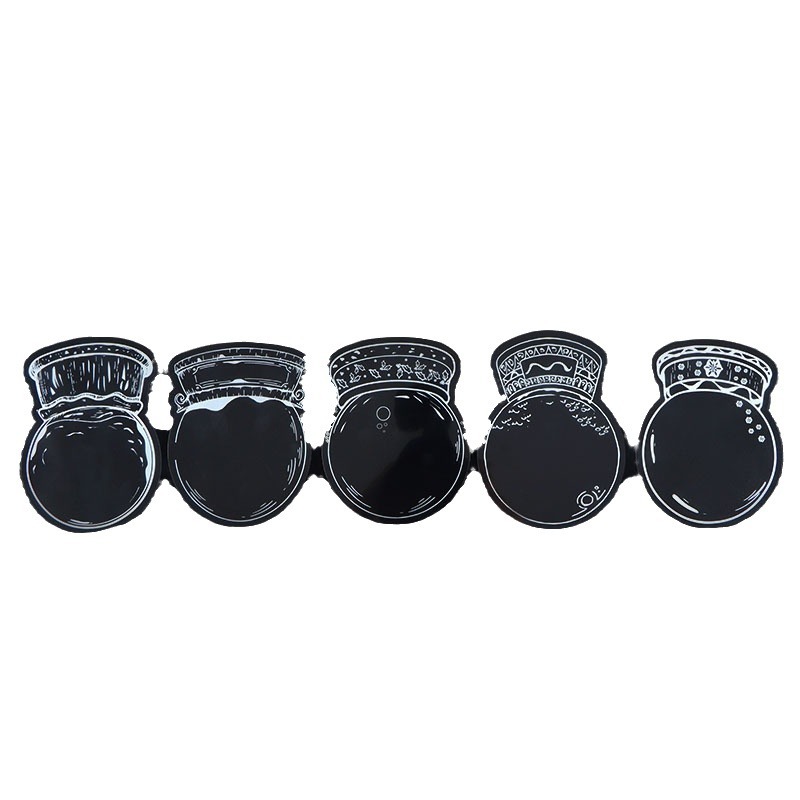 Bolsas de pegatinas PET transparentes hechas a mano botellas DIY flor seca pegatinas de tela de mano marcadores transparentes pegatinas de botella de vidrio decoración