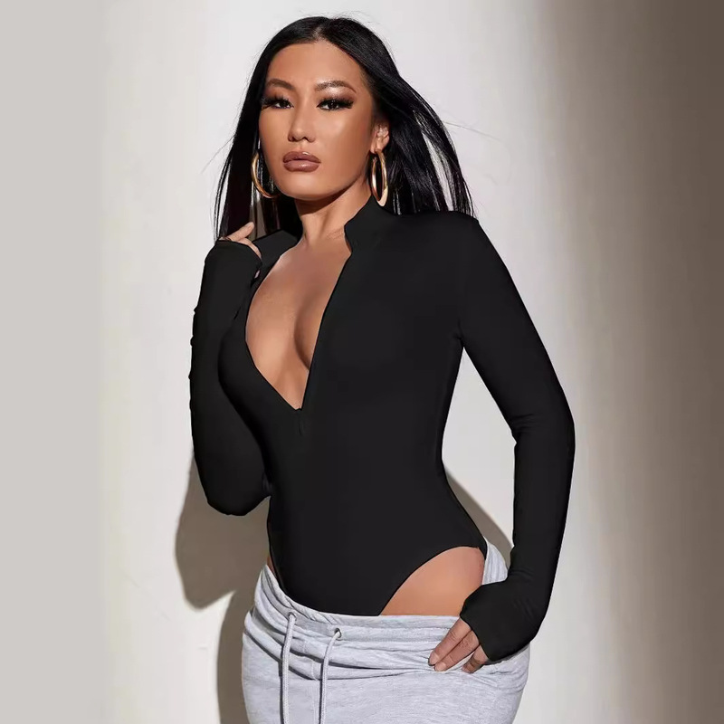 New 2024 sexy one-piece women's triangle T-shaped one-piece tights seamless elastic soft sports body clothes