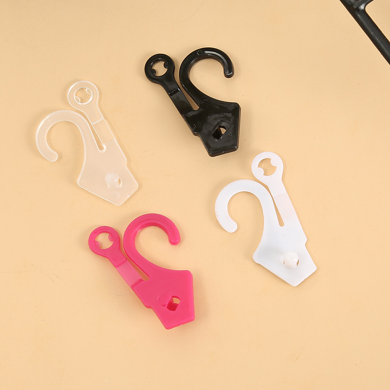 塑料折叠挂钩商标纸卡按扣钩袜子内裤包装袋斜扣钩厂家现货批发