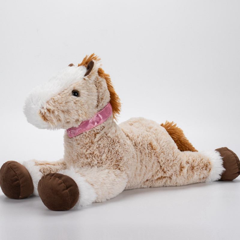 Wholesale Brown Horse Plush Toy Lie Pose Horse Doll Rag Doll Children Riding Seat Birthday Gift