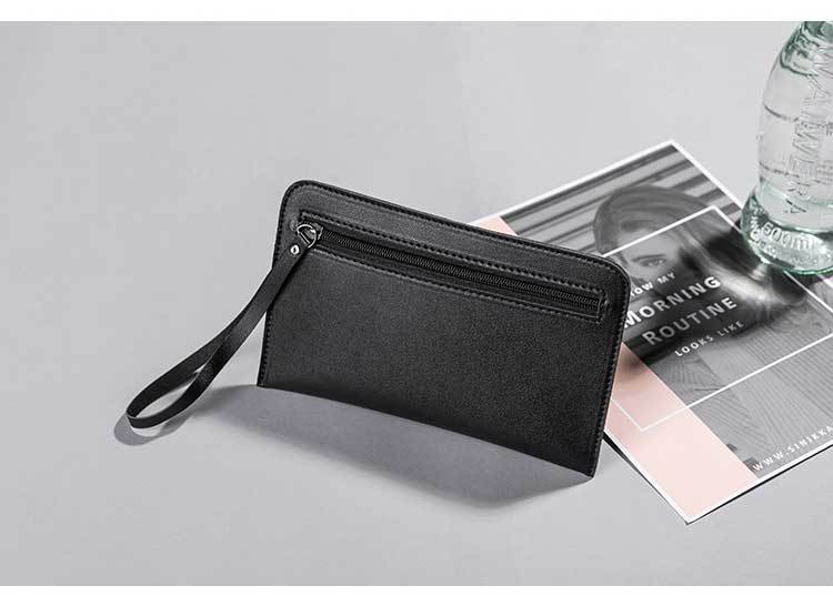 Frau Einfarbig Pu-Leder Reißverschluss Brieftaschen display picture 4