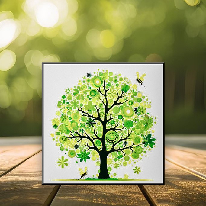 Mona Lisa real bordado de cruz combinación de árbol de felicidad simple nuevo pequeño bordado de cruz auto bordado al por mayor image 3