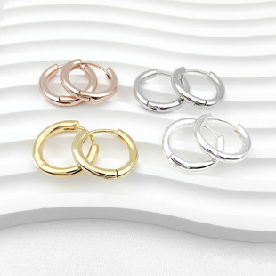 Non-fading earrings all-match simple gold-plated color-preserving earrings Women's European and American fashion earrings elegant ins fashion earrings