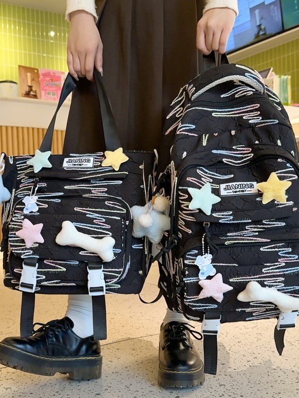 2025 new schoolbag children primary school students grade 3-6 girls junior high school students Senior high school backpack college style backpack