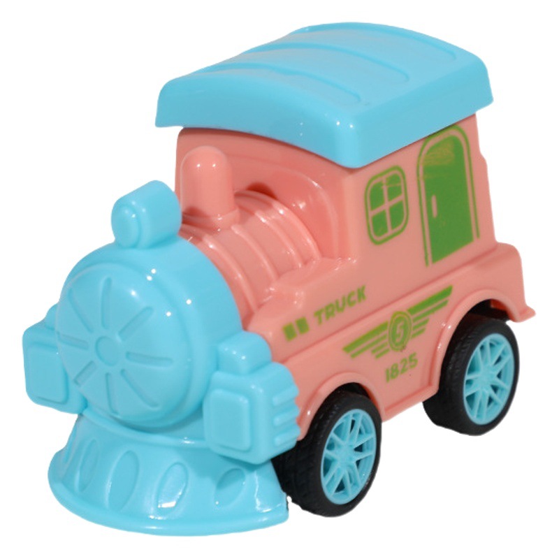 Puesto de venta al por mayor juguetes educativos para niños Tire hacia atrás pequeño tren modelo de dibujos animados mini tren cabeza de la venta caliente juguetes de regalo